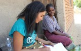 Stella carrying out IHM research in Malawi