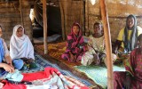 Part of a focus group in Burkina Faso with female refugees from Mali